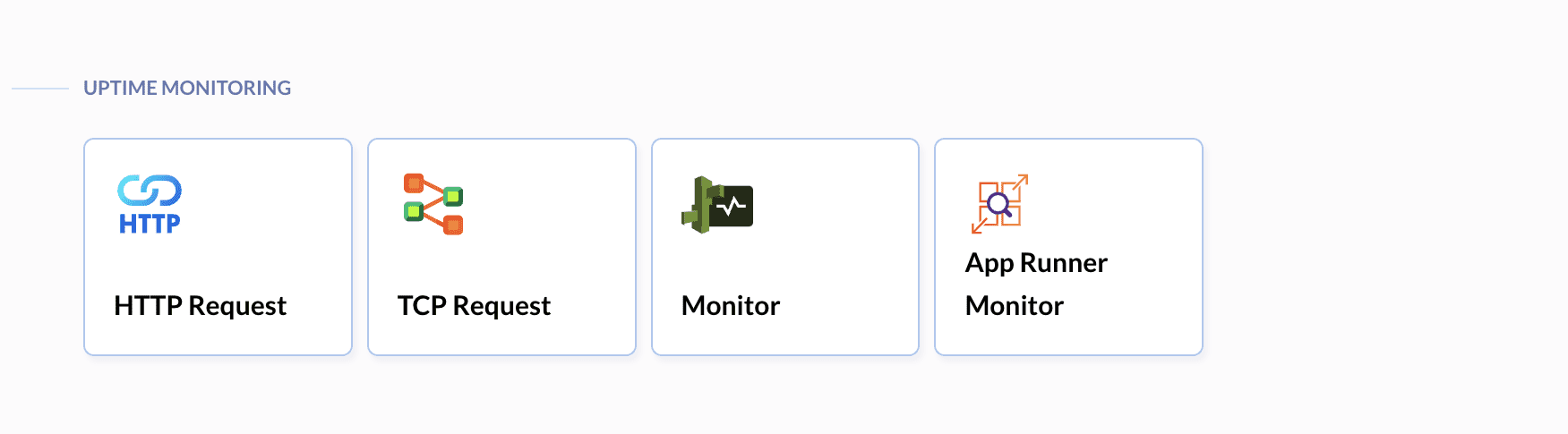 Uptime monitoring actions