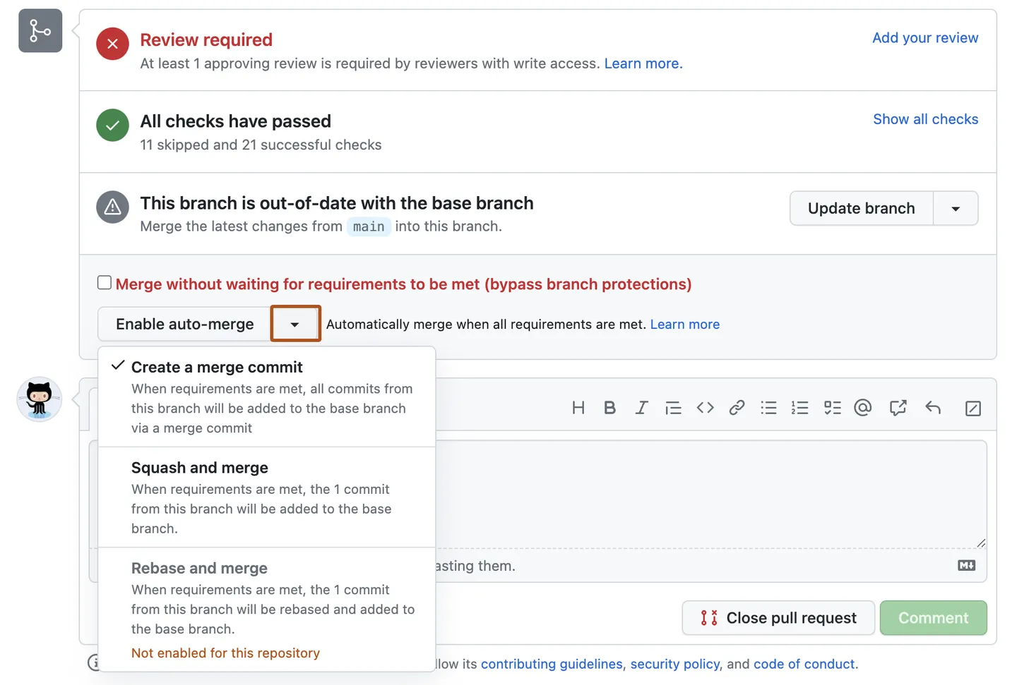 Automatic merge of pull requests