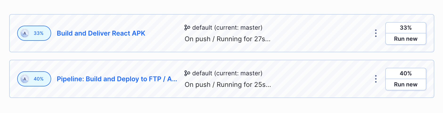 Two pipelines running concurrently