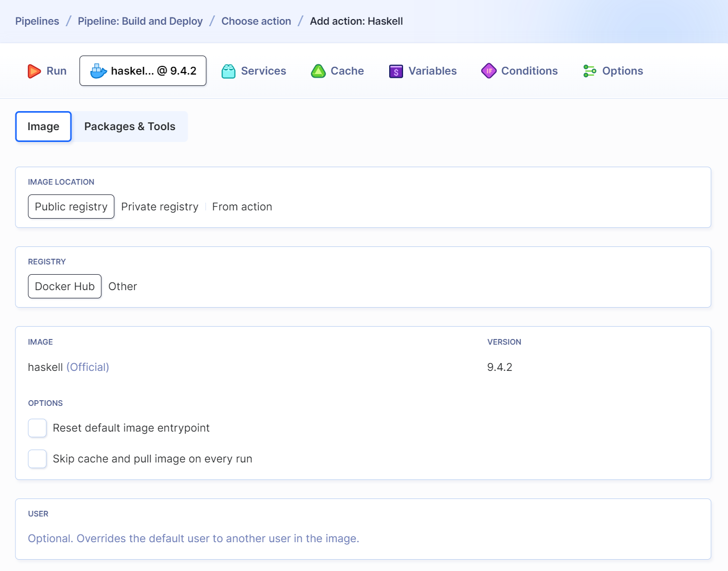 Haskell action image