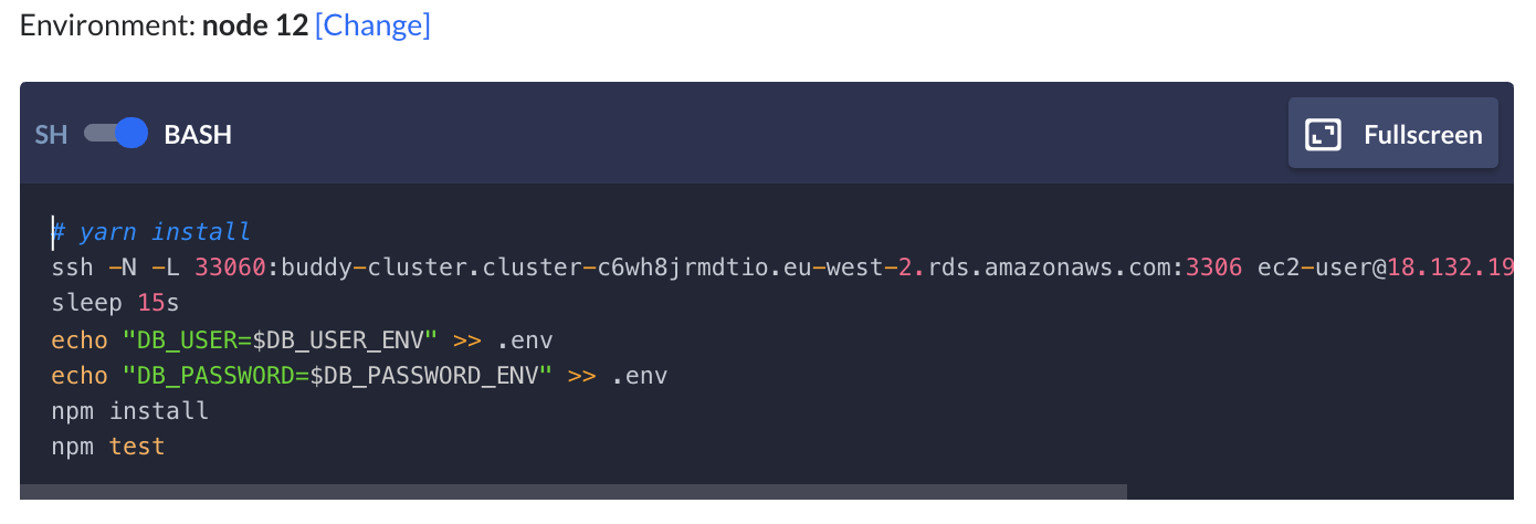 Complete command configuration