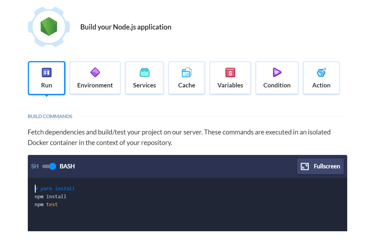 Providing Build Commands