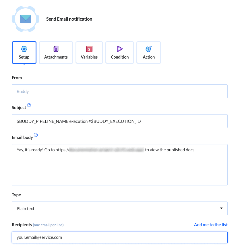 Another email notification