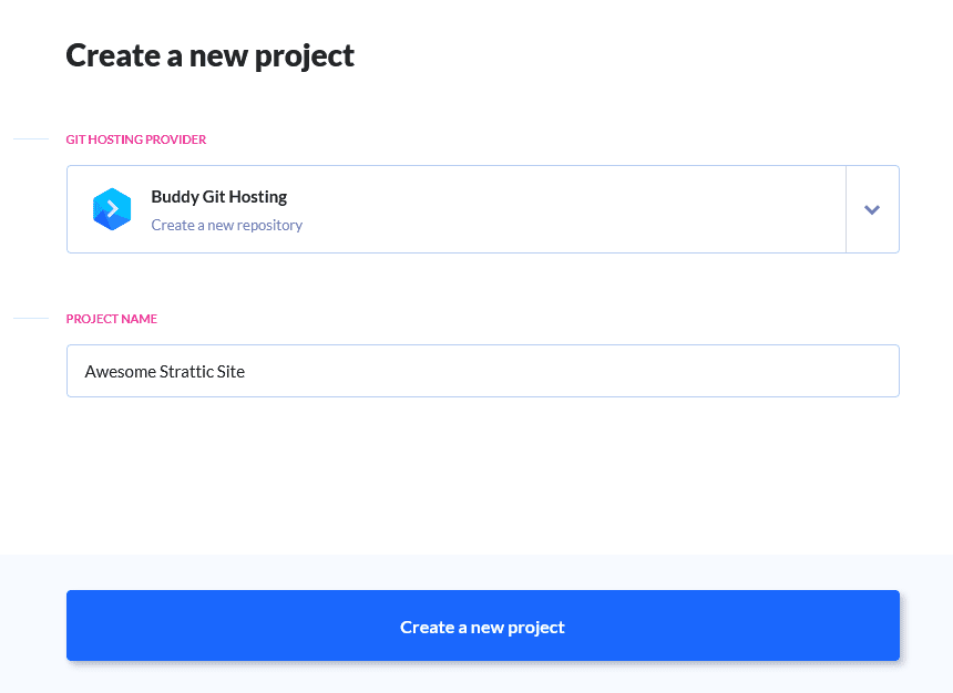 Buddy Git hosting – project details