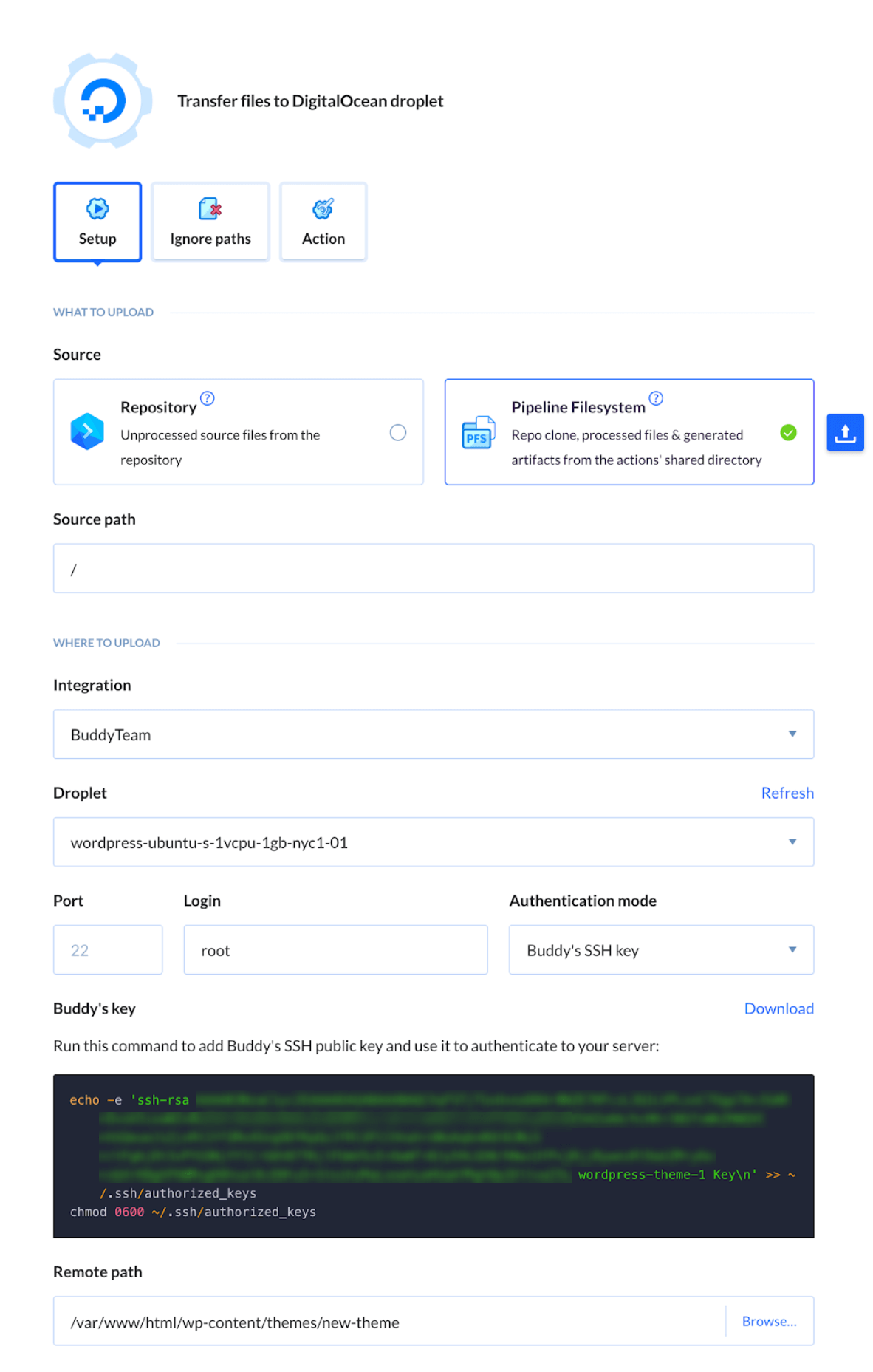 DigitalOcean configuration