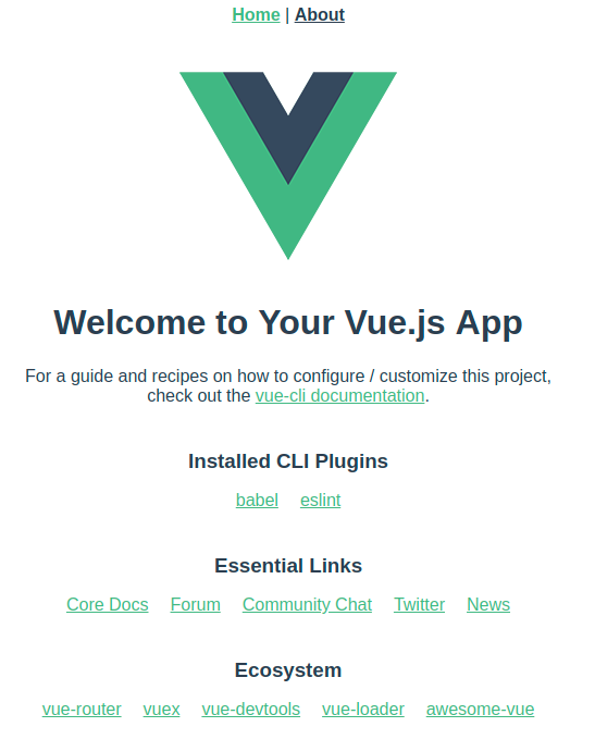 Creating a Vue project