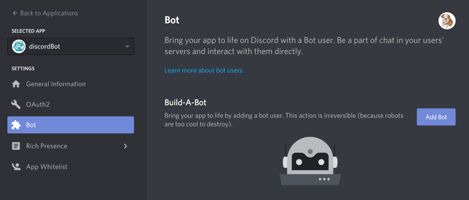 Creating an App in Discord