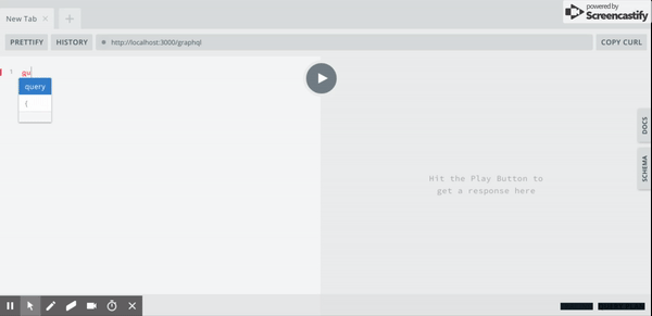 Apollo GraphiQL interface